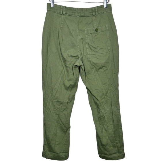 Urban Outfitters Lance Utility Trouser Pants 2 Green High Rise Button Front - Picture 5 of 8